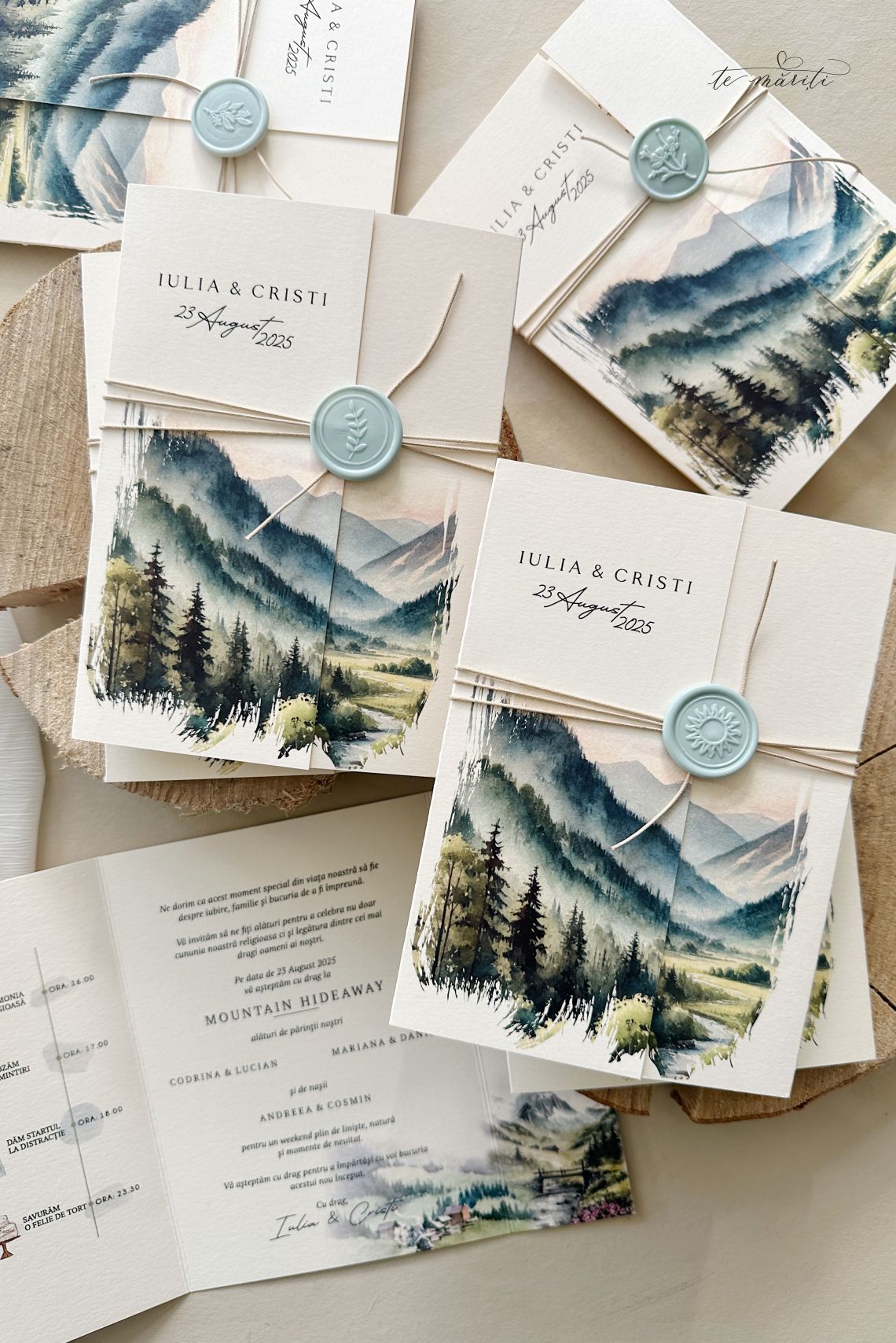 Invitatie de nunta Poveste de munte