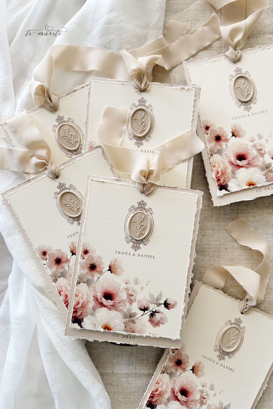Invitatie de nunta Bej Natural